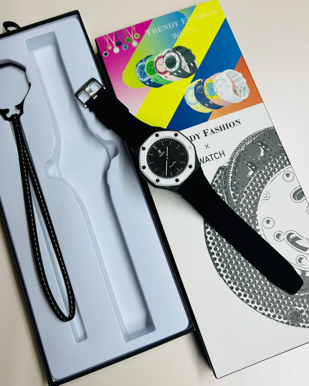Audemars Piguet x Swatch Royal Oak Watch — Black Case with Black Dial & Black Strap