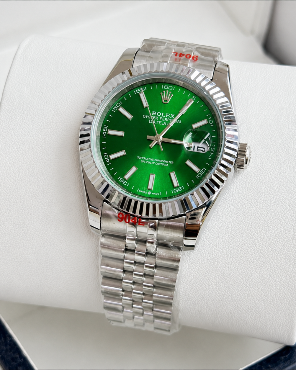 Rolex Datejust 41 Watch — Green Ombré Dial with Fluted Bezel