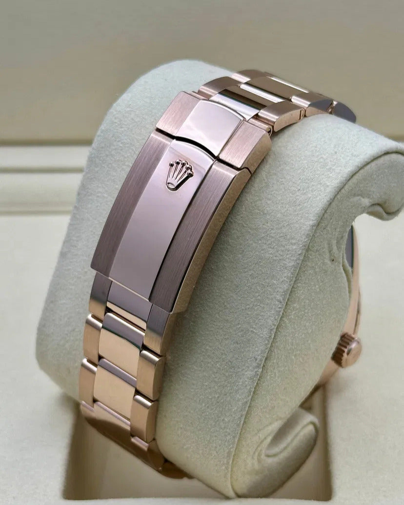 Rolex Sky-Dweller Watch — Brown Dial with Prominent Fluted Bezel & Off-Center 24-Hour Ring