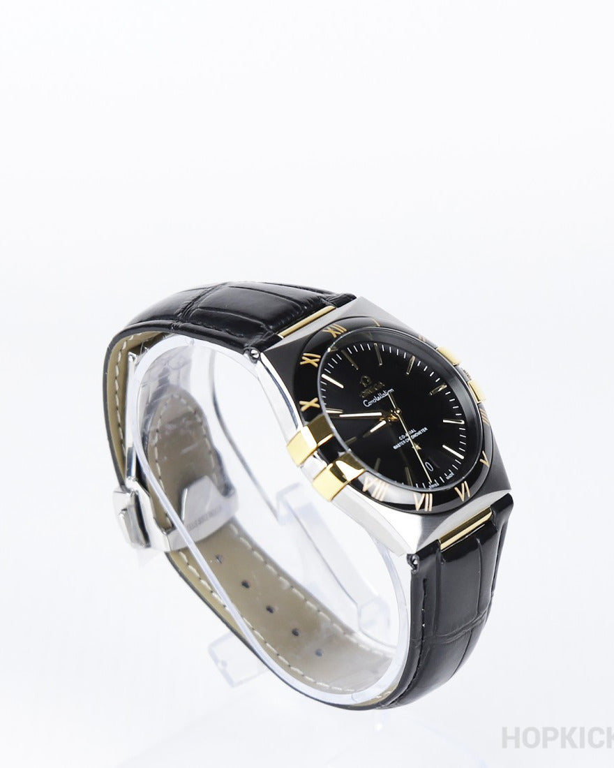 OMEGA Constellation Master Chronometer 41mm Watch — Black Dial with Matching Black Leather Strap