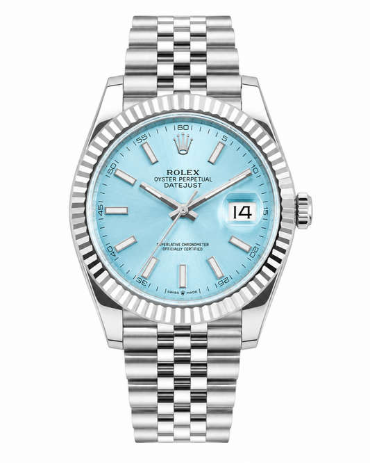Rolex Datejust Watch — Light Blue Tiffany Dial with Fluted Bezel & Luxury Bracelet