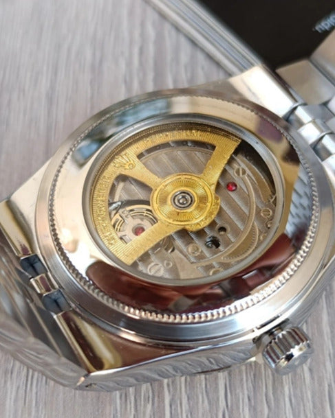 Rolex Oyster Perpetual Land-Dweller Watch — Green Honeycomb-Patterned Dial