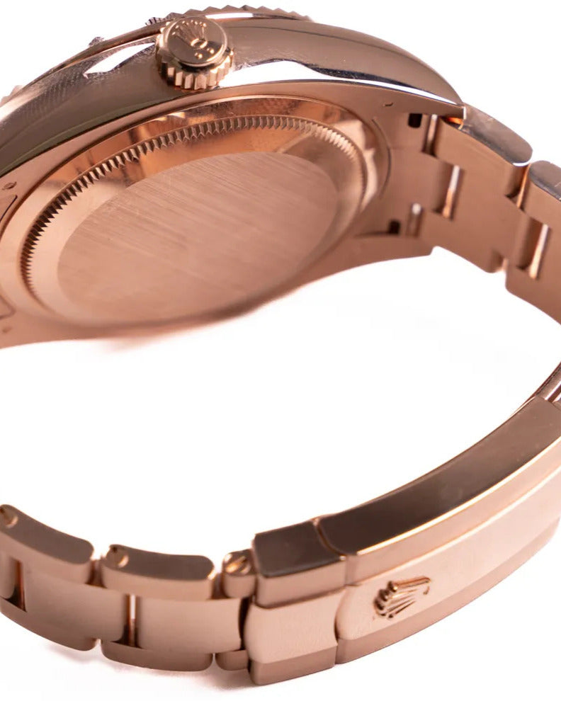 Rolex Sky-Dweller Watch — Brown Dial with Prominent Fluted Bezel & Off-Center 24-Hour Ring