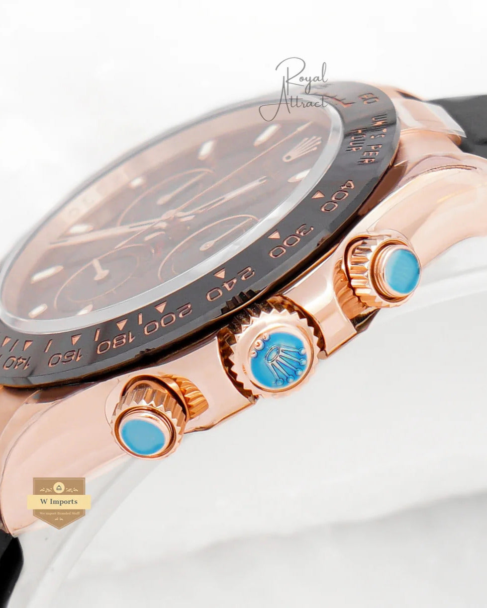 Rolex Cosmograph Daytona Watch — Chocolate Brown Dial with Black Oysterflex Strap