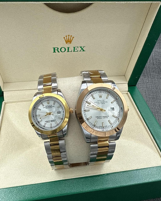 Rolex Oyster Perpetual Datejust Watches — Two-Tone Stainless Steel & Gold-Plated Design