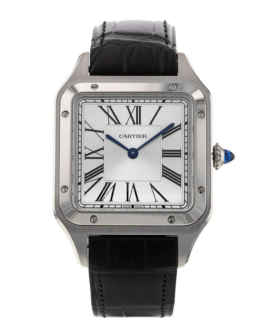 Cartier Santos-Dumont Watch — Black Lacquer with Black Dial & White Roman Numerals