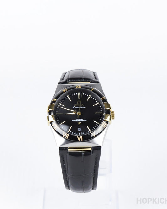 OMEGA Constellation Master Chronometer 41mm Watch — Black Dial with Matching Black Leather Strap