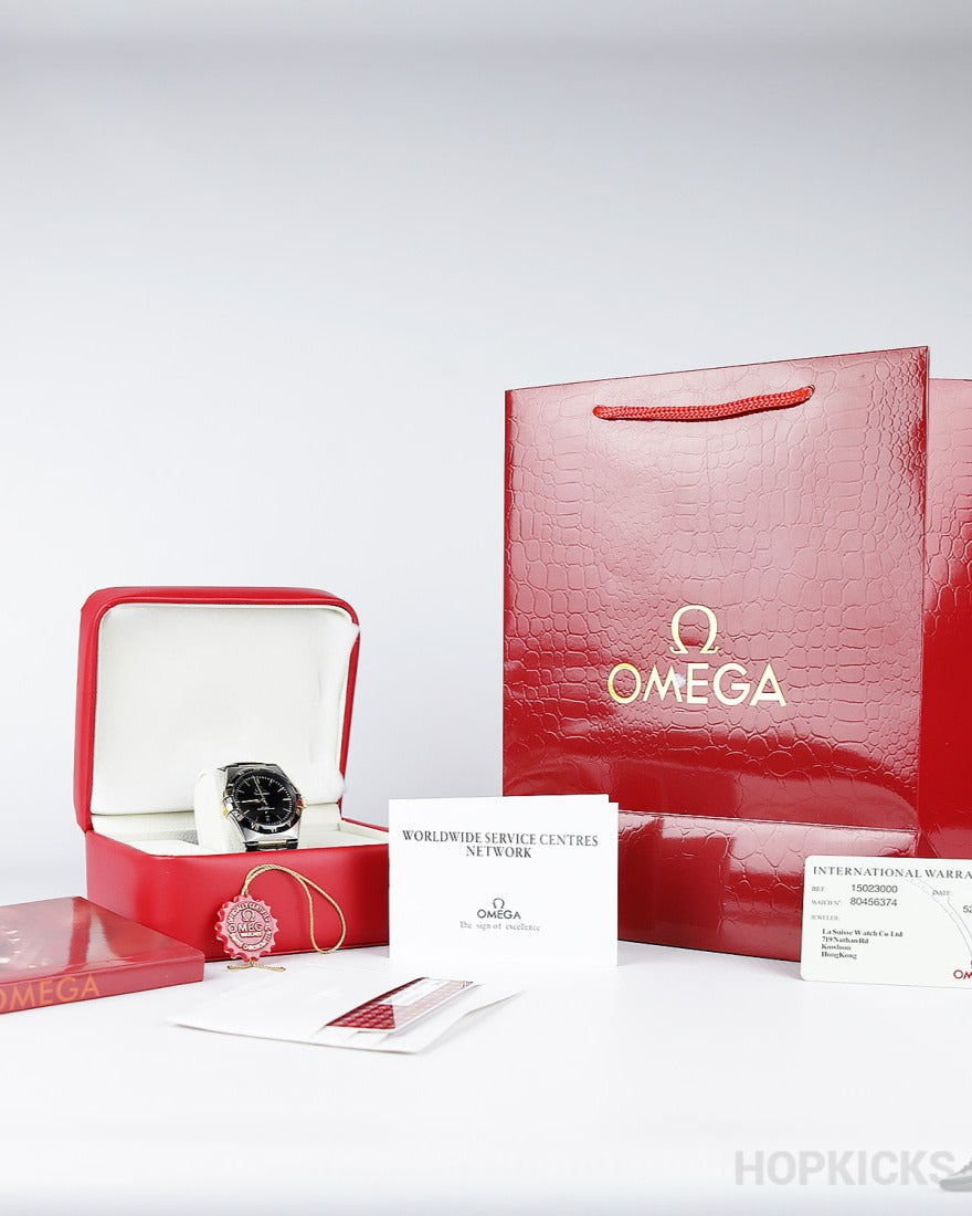 OMEGA Constellation Master Chronometer 41mm Watch — Black Dial with Matching Black Leather Strap